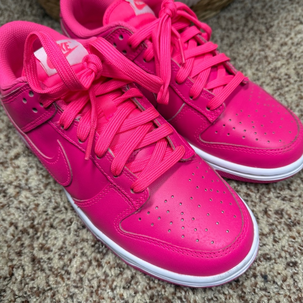 Neon pink Nike dunk